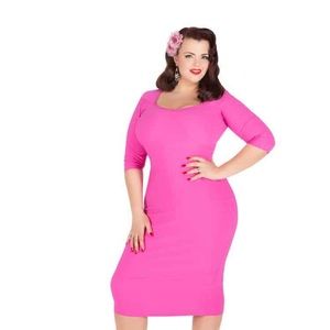 Lady Voluptuous pink Medusa dress